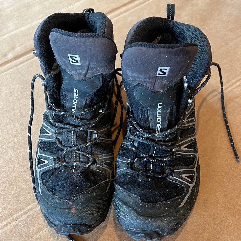 Salomon Mens X Ultra Mid GTX Black Hiking Trail Boot Size 11 Waterproof